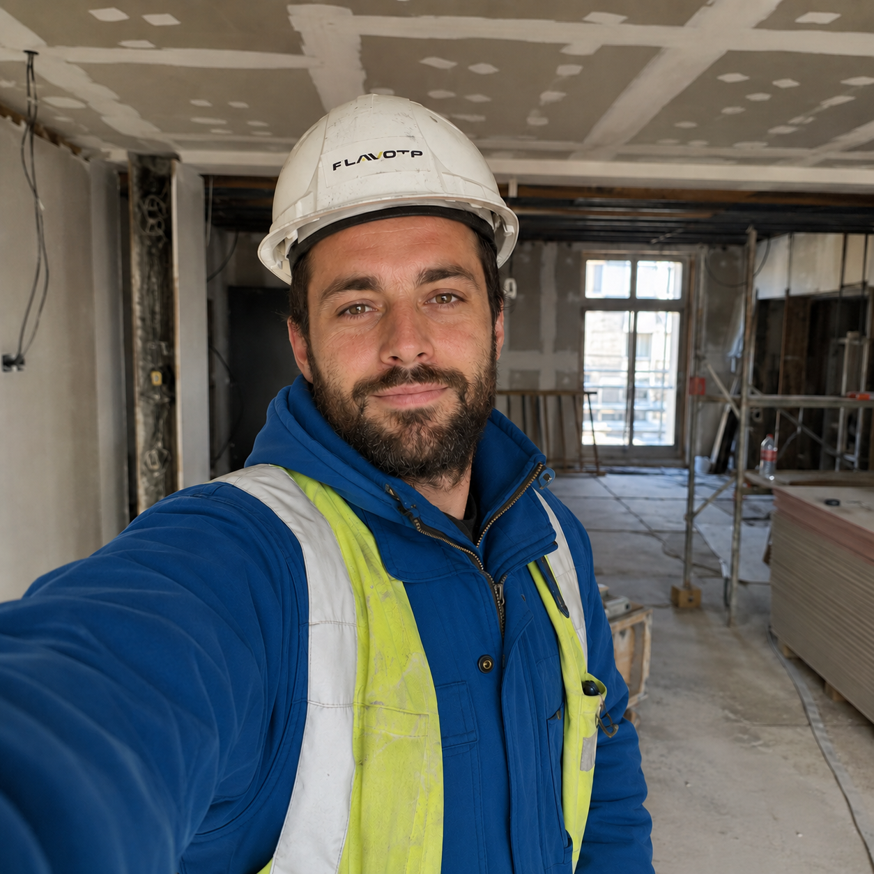 Julien, artisan rénovation à Nice, sur un chantier — Azur Rénovation